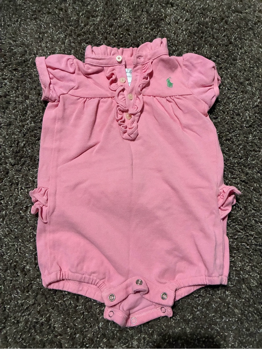 Ralph Lauren Pink Polo Baby Romper